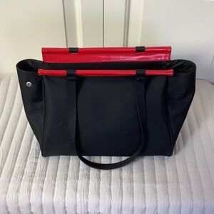 DKNY Black and Red Tote Bag.